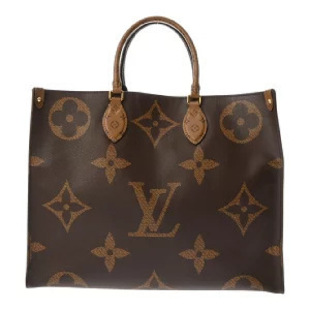 Louis Vuitton Monogram Giant Reverse On The Go Brown Canvas Tote Bag